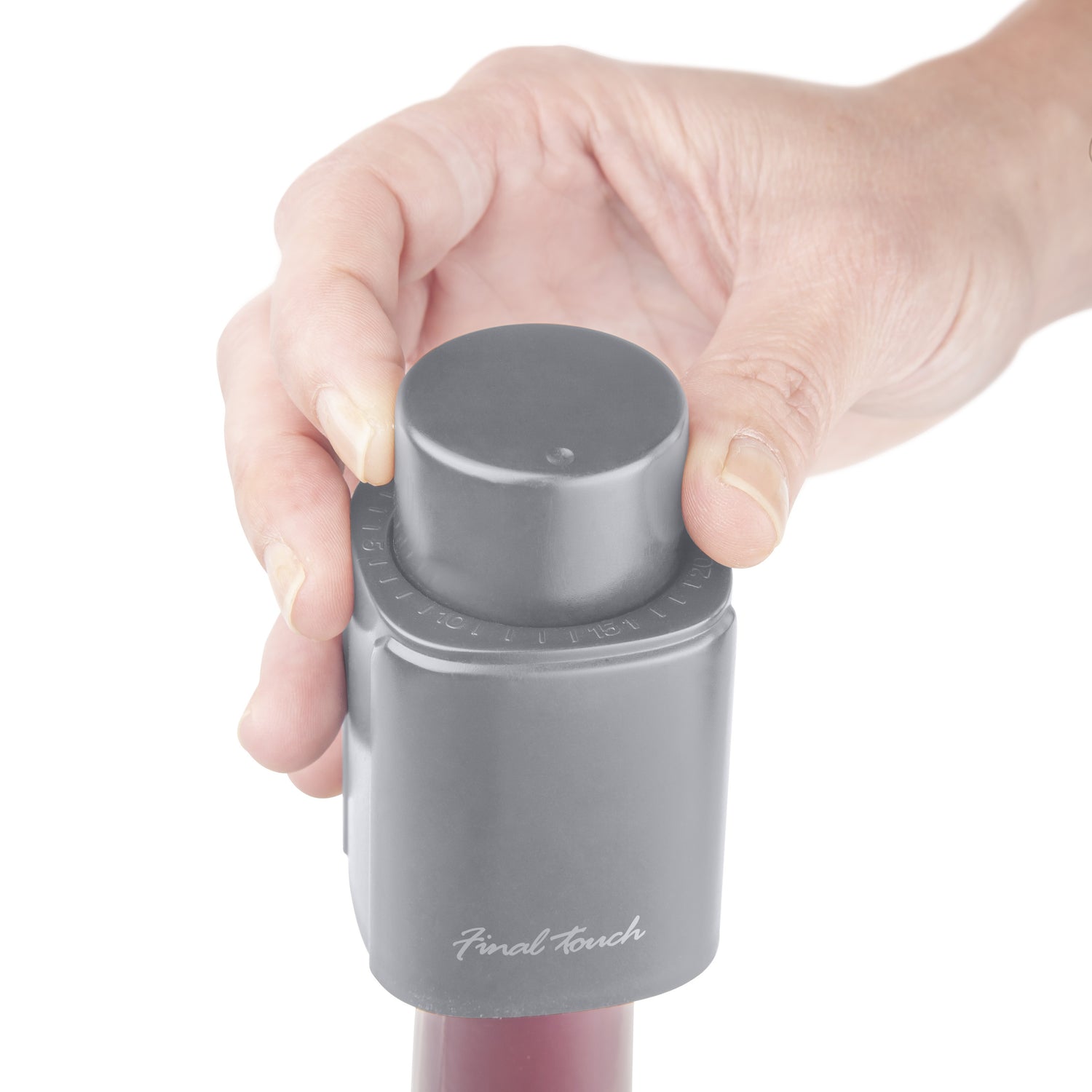 Wine Bottle Pump / Stopper - Grey