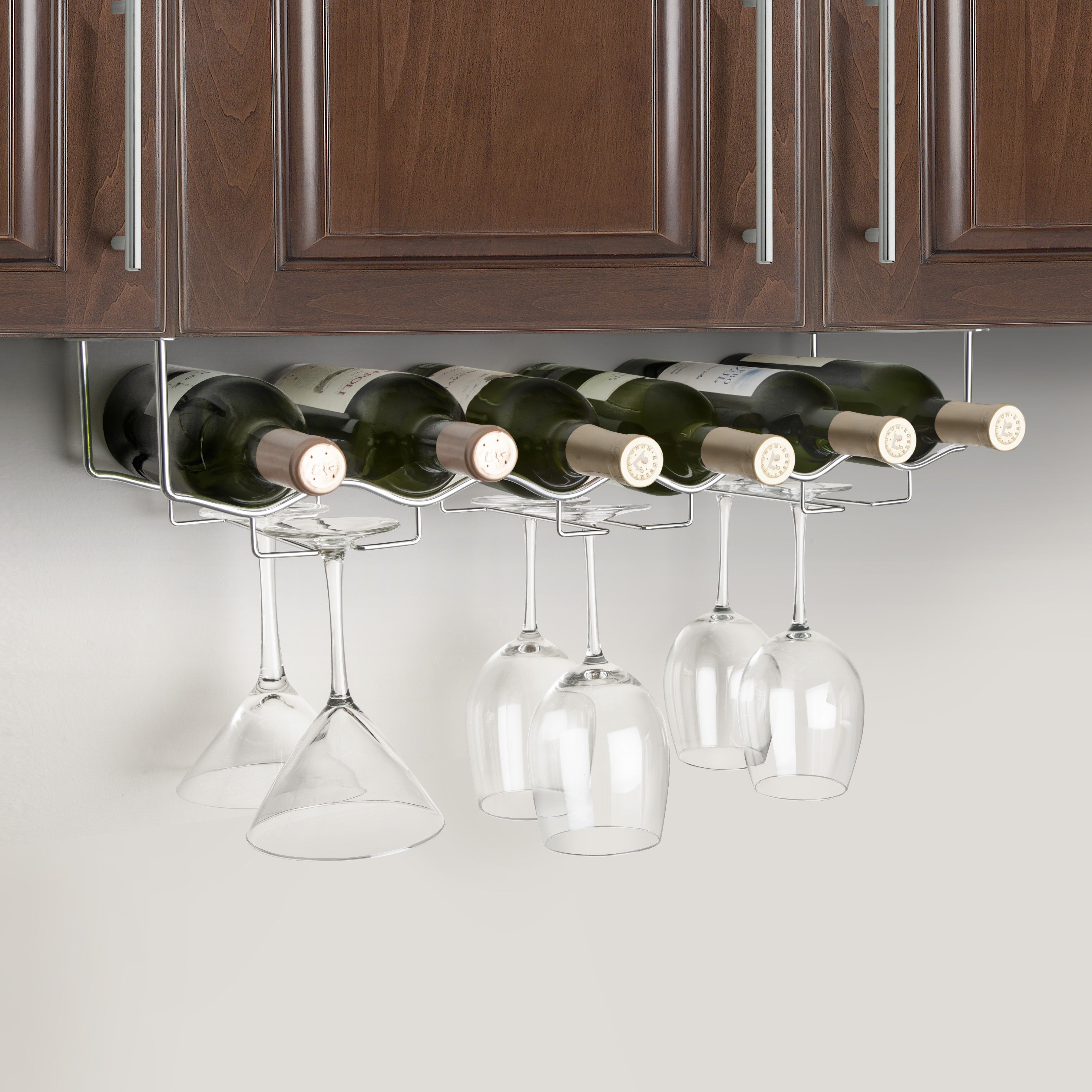 Kitchen Cabinet Wine Glasses Storage Glass Hanger Under Cabinet