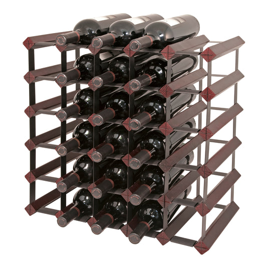 30 Bottle Wood Wine Rack - Cherry Finish