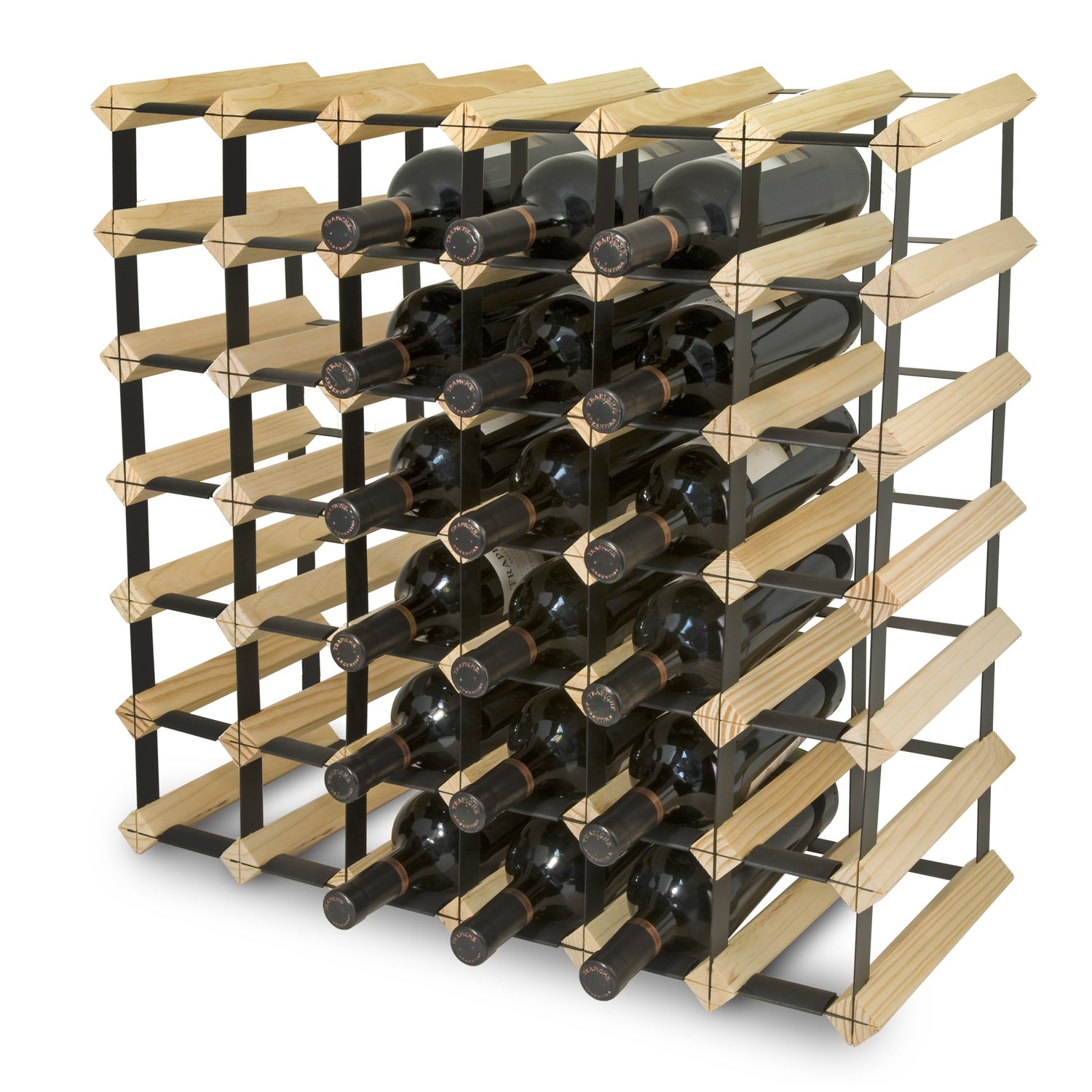 42 Bottle Wine Rack - Natural Finish