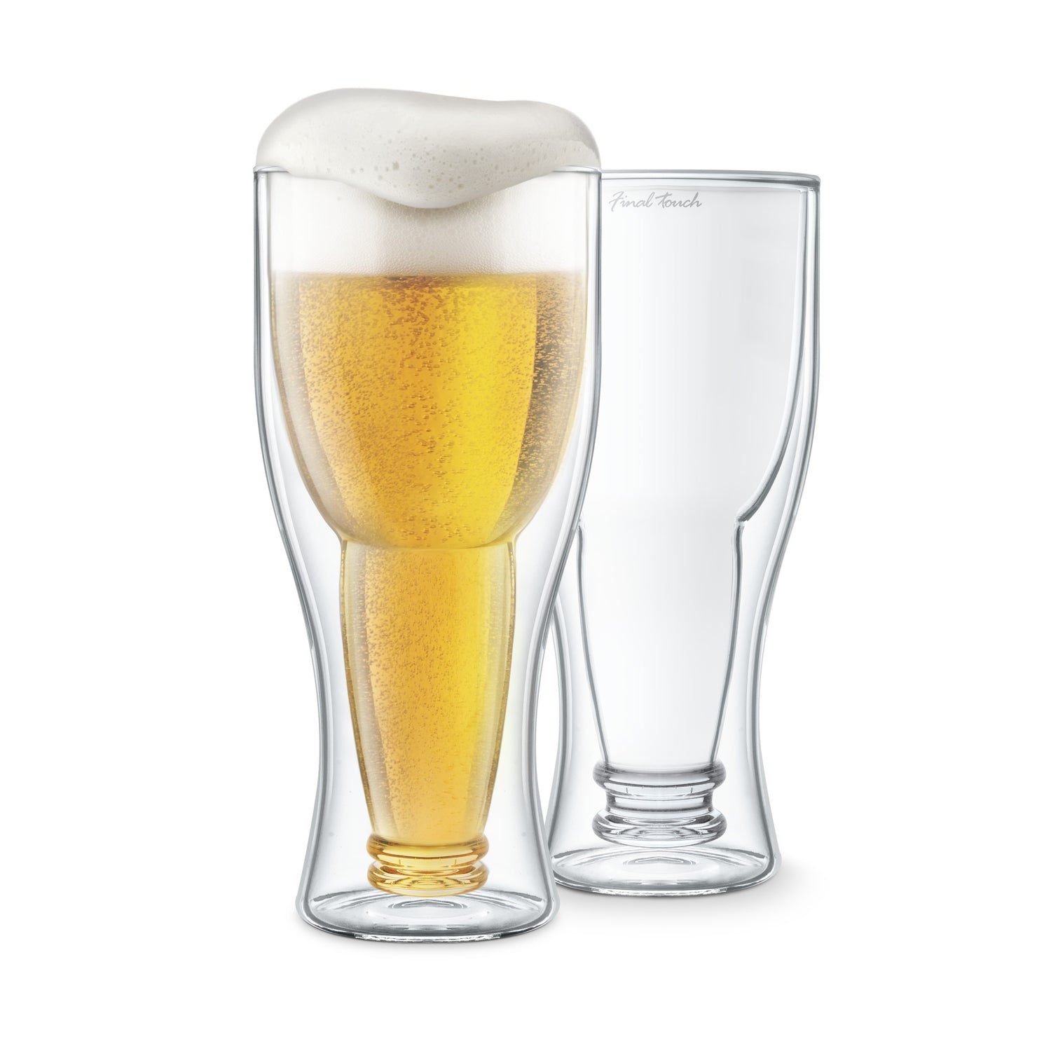 Bottoms Up Beer Glass - Set of 2