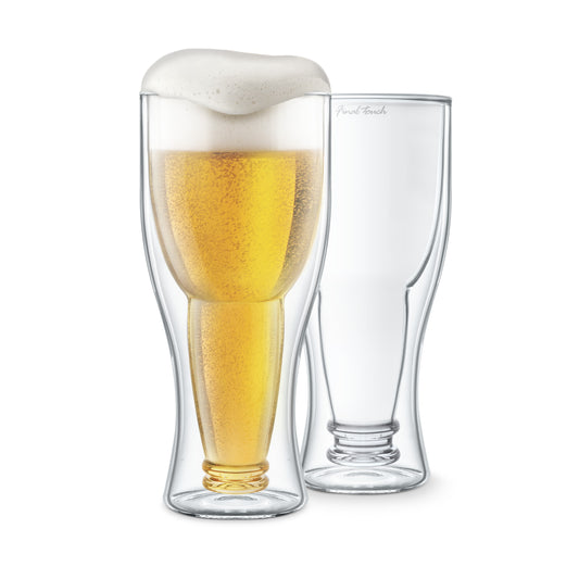 Bottoms Up Beer Glass - Set of 2