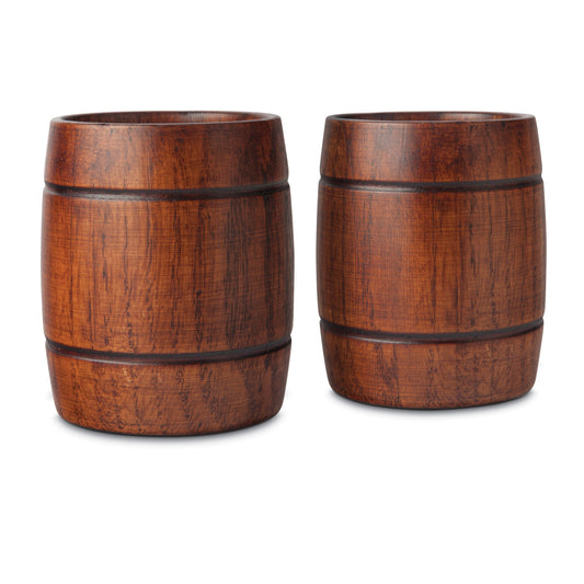 Wood Barrel Tumblers - Set of 2