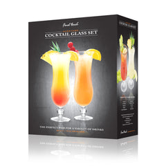 Hurricane Cocktail Glass Set - Set of 2