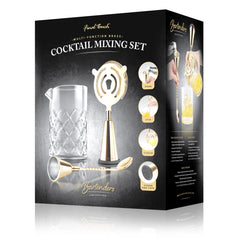 Bartender's Collection Brass Cocktail Mixing Set