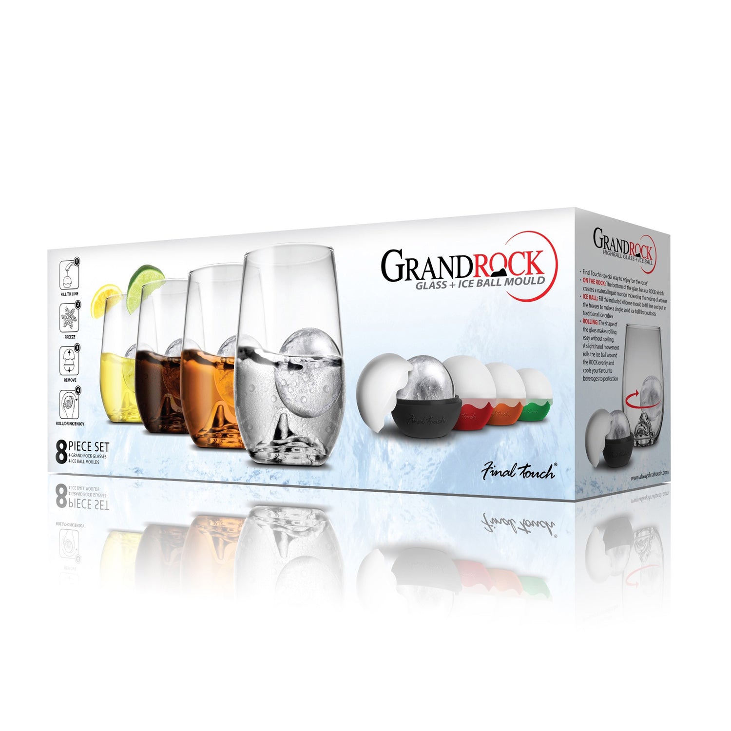 Grand Rock Highball Glass - 8 Pack