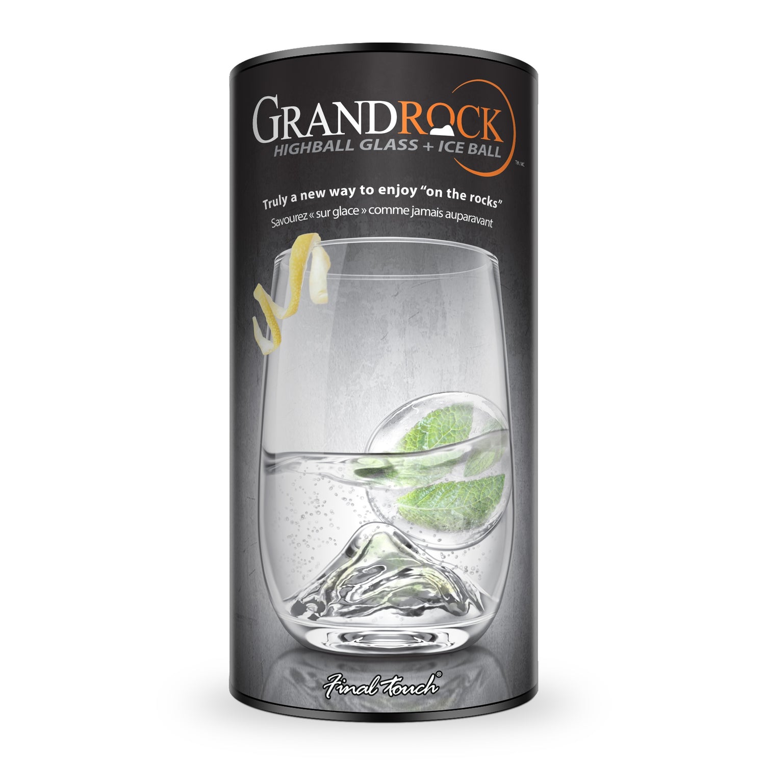 Grand Rock Highball Glass with Ice Ball Mould