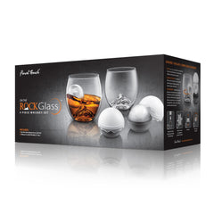 On The Rock Glass 4 Piece Whiskey Set