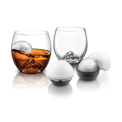 On The Rock Glass 4 Piece Whiskey Set