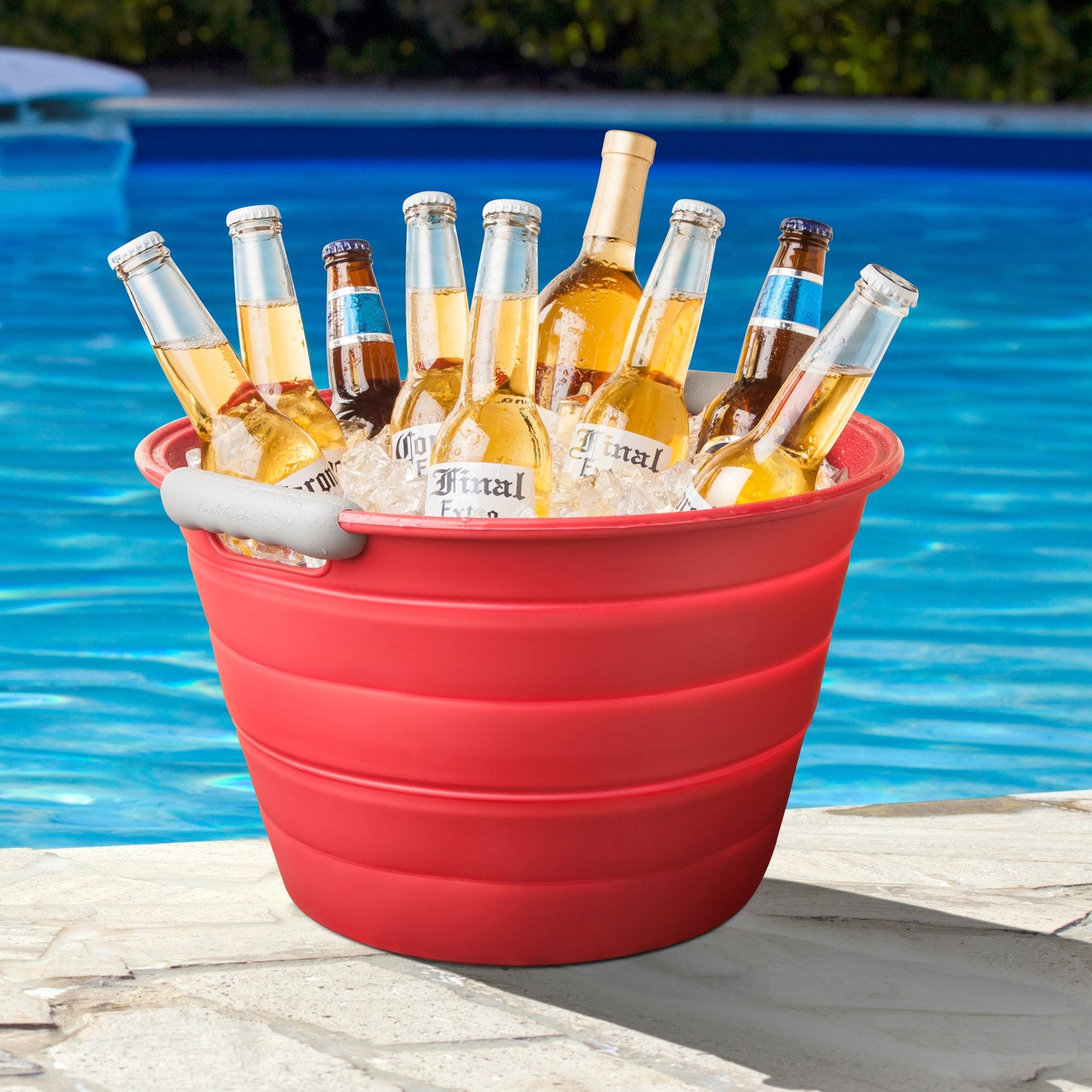 Collapsible Beverage Bin - Red