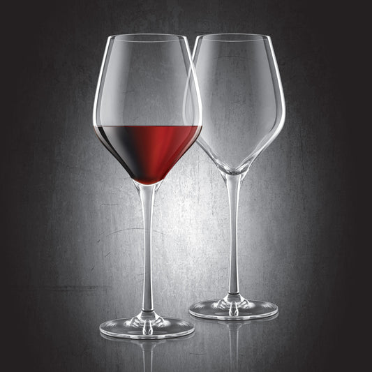 Red Wine Lead-Free Crystal Glasses - Set of 2