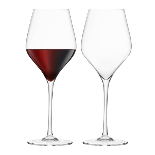 Red Wine Lead-Free Crystal Glasses - Set of 2