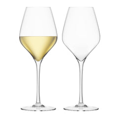White Wine Lead-Free Crystal Glasses - Set of 2