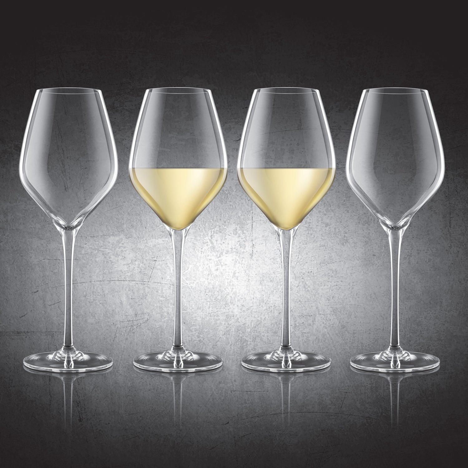 White Wine Lead-Free Crystal Glasses - Set of 4