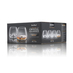 Whiskey Lead-Free Crystal Glasses - Set of 4
