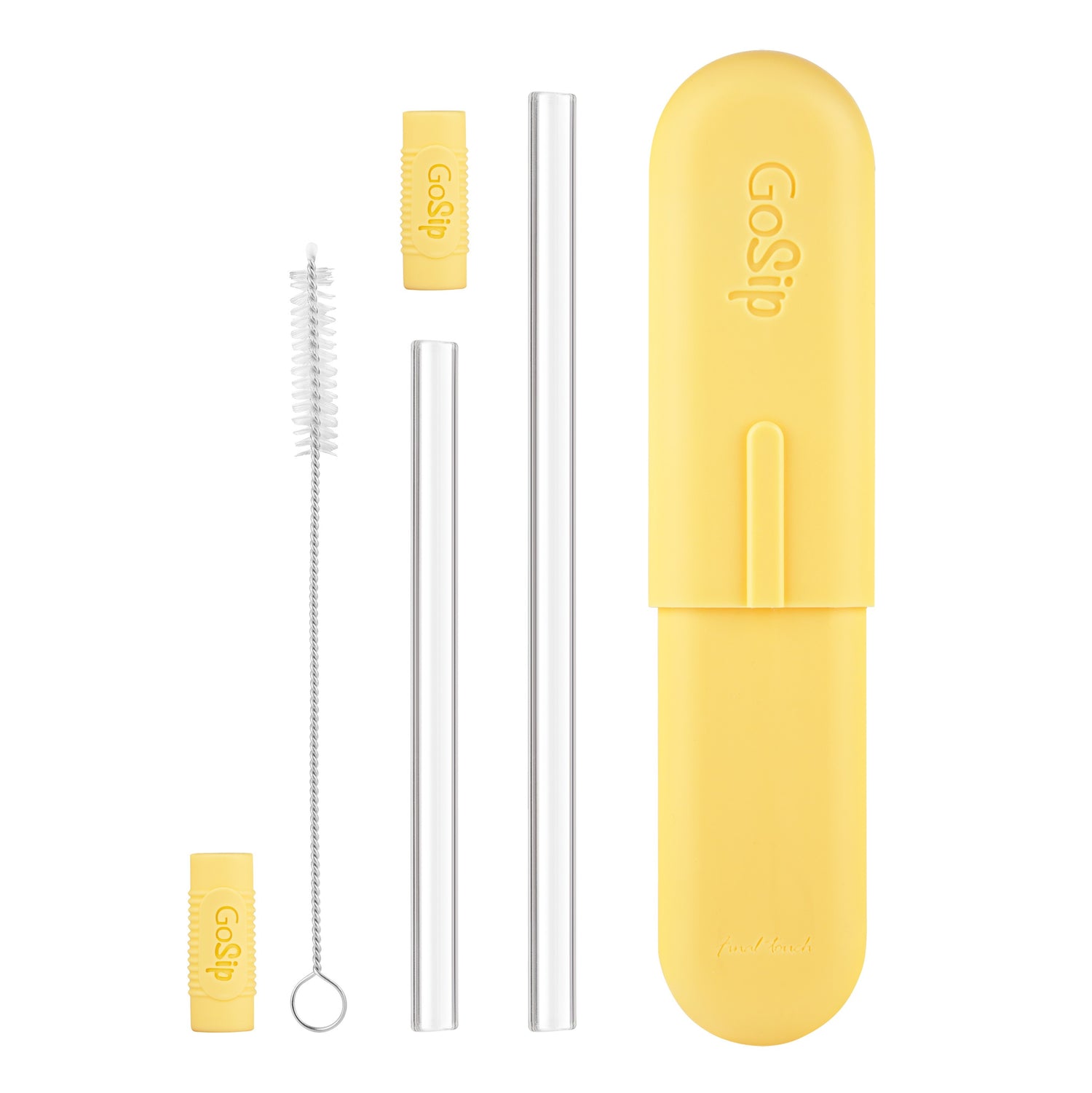 GoSip Glass Reusable Straws - Lemon Yellow