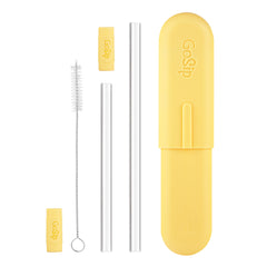 GoSip Glass Reusable Straws - Lemon Yellow