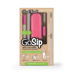 GoSip Stainless Steel Reusable Straws - Bubblegum Pink