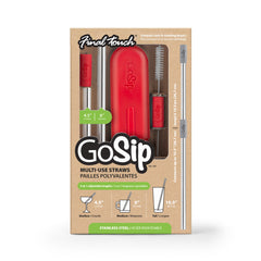 GoSip Stainless Steel Reusable Straws - Candy Red