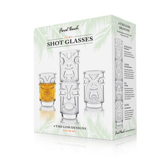 Tiki Shot Glasses - Clear - Set of 4