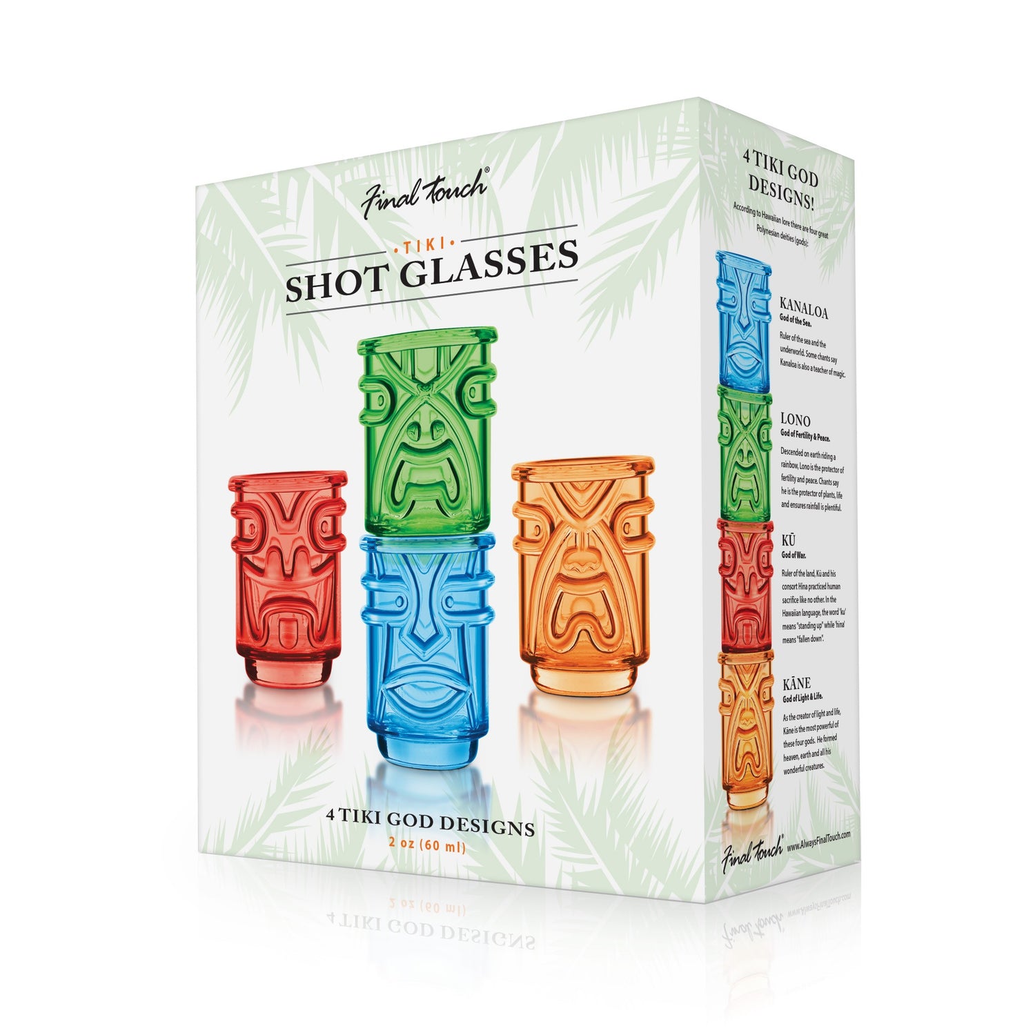 Tiki Shot Glasses - Coloured - Set of 4